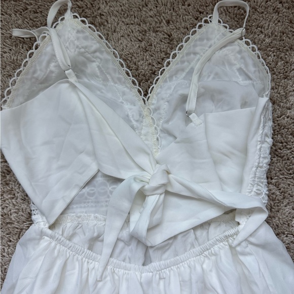 Chic White Lace Midi Dress - Picture 5 of 6